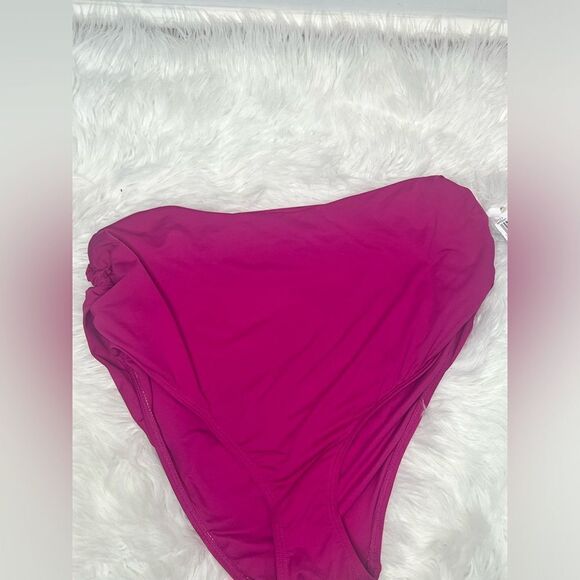 NWT Anne Cole Convertible High Waist Shirred Swim Bottom - Picture 5 of 5